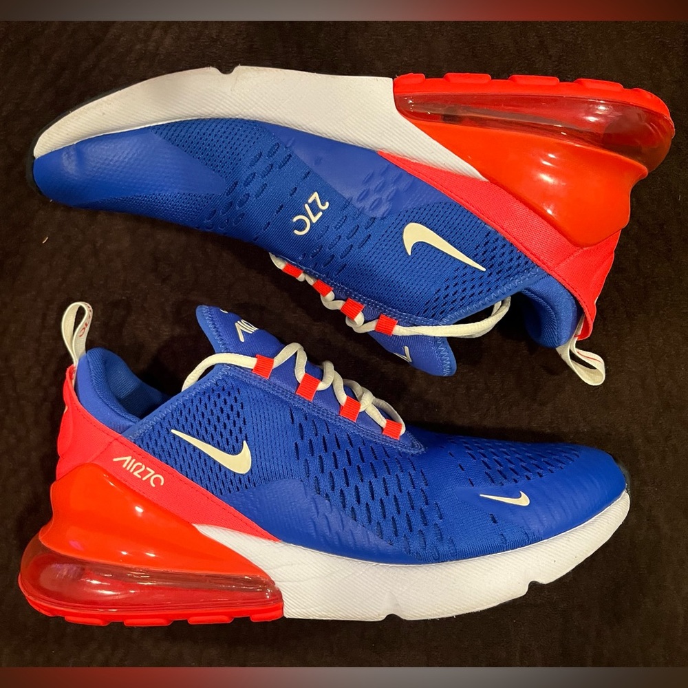 ⚠️SOLD⚠️Nike Air Max 270 Hyper Royal Blue, White, Pink Shoes - Men’s Size 10.5 - Picture 6 of 10